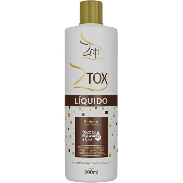 Zap Ztox Líquido - Redutor Condicionante Óleos de Macadâmia e Chia 500ml