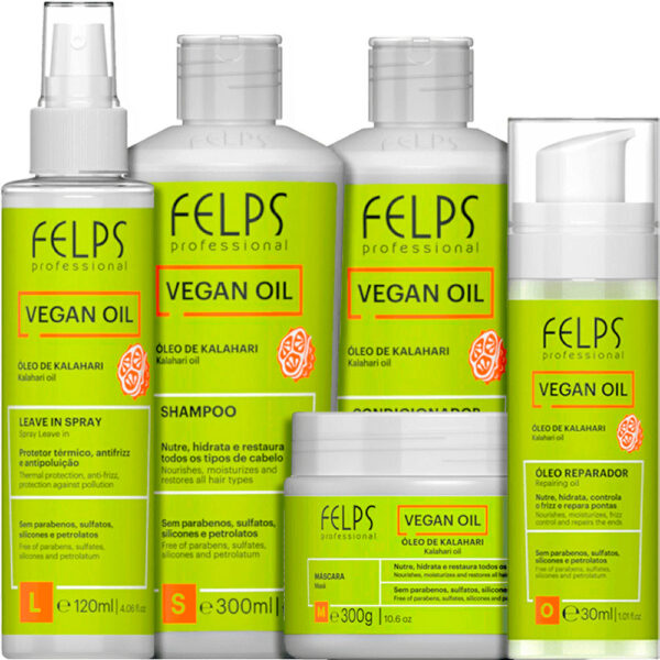 Felps Vegan Oil - Kit Óleo de Kalahari Completo (5 Produtos)