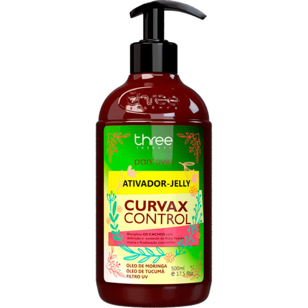 Three Therapy Pantovin Curvax Control - Ativador de Cachos 500ml