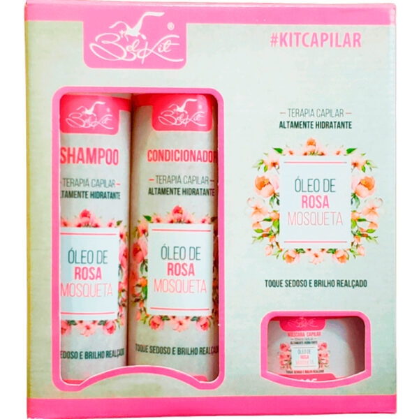 Belkit Rosa Mosqueta - Kit Terapia Capilar Hidratante (4 Produtos)