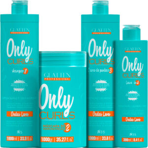 Glatten Only Curls - Kit Cachos Ondas Leves Completo (4 Produtos)