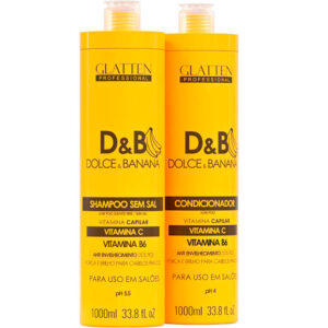 Glatten D&B Dolce Banana - Kit Vitamina Capilar Tamanho Econômico Duo (2 Produtos)