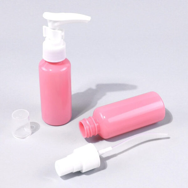 Nobrand - Kit Viagem Frascos Diversos Rosa com Branco (6 Peças) - Imagem 3