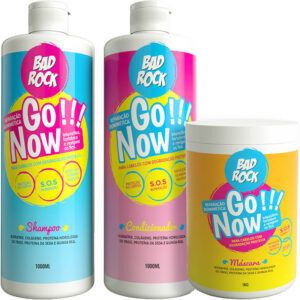 Bad Rock Go Now - Kit Cabelos Fragilizados Salão Trio (3 Produtos)