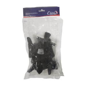 Santa Clara - Kit Piranhas Plásticas Preto (12 Peças)
