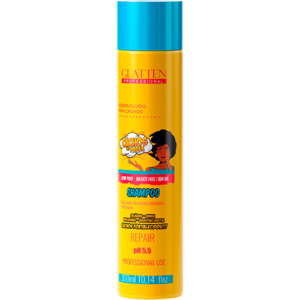 Glatten Cachos do Poder - Shampoo Repair Sem Sulfato 300ml