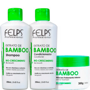 Felps Extrato de Bamboo - Kit Bio-Crescimento Hidratação (3 Produtos)