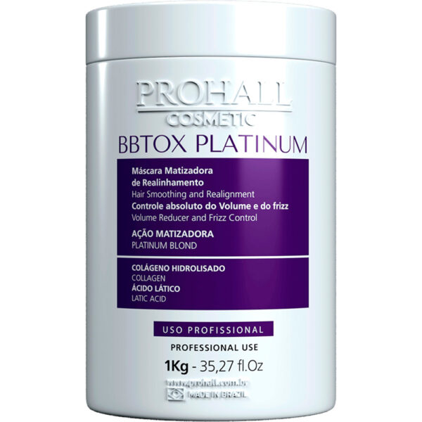 Prohall Max Blond Platinum - Btox Revitalizador Anti-Yellow 1kg