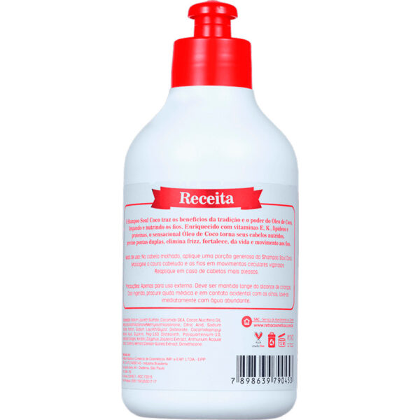 Retrô Soul Coco - Shampoo Nutritivo Óleo de Coco 300ml - Imagem 2