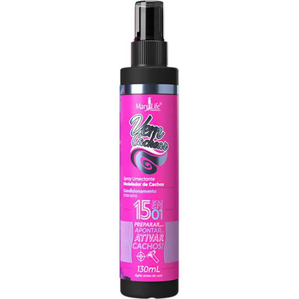 Mary Life Vem Cachear - Spray Umectante Modelador de Cachos 130ml