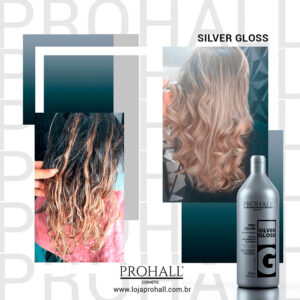Prohall Pro Color - Máscara Silver Gloss Efeito Loiro Branco Platinum 500ml