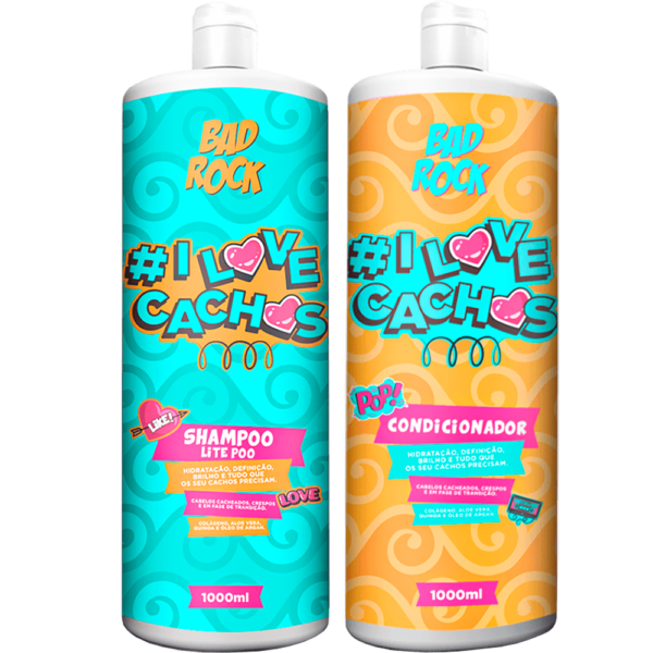 Bad Rock I Love Cachos - Kit Cabelos Cacheados Salão Duo (2 Produtos)