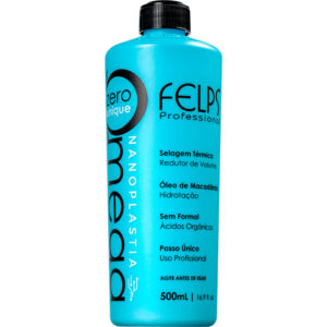 Felps Omega Zero Nanoplastia - Escova Progressiva Sensitive Cabelos Frágeis Sem Formol 500ml