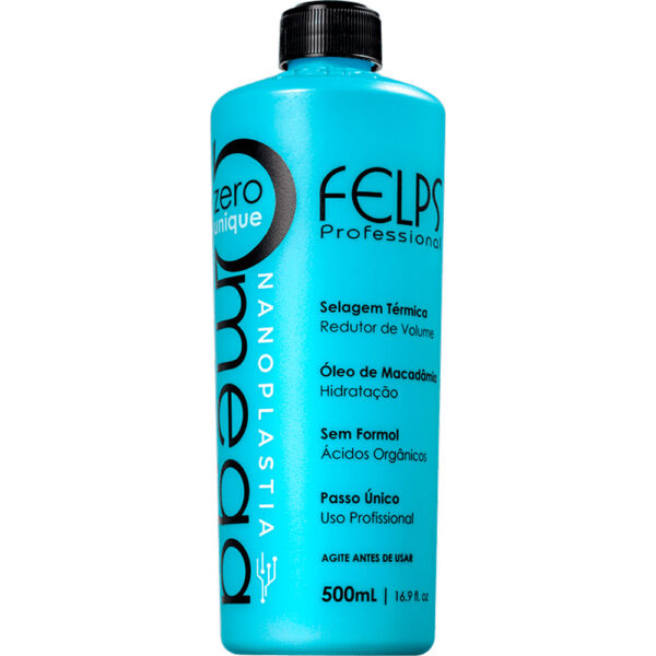 Felps Omega Zero Nanoplastia - Escova Progressiva Sensitive Cabelos Frágeis Sem Formol 500ml