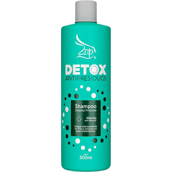 Zap Detox Menta - Shampoo Antirresíduos Refrescante Limpeza Profunda 500ml