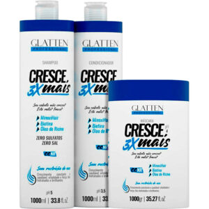 Glatten Cresce 3X Mais - Kit MinoxiHair Trio (3 Produtos)