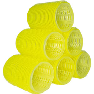 Nobrand - Kit Bobes de Cabelo com Velcro Amarelo (6 Peças)