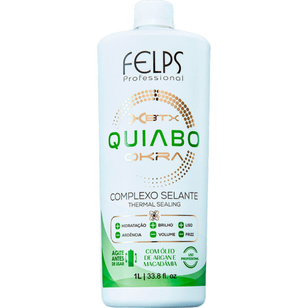 Felps XBTX Quiabo Okra - Escova Progressiva Orgânica Sem Formol 1L