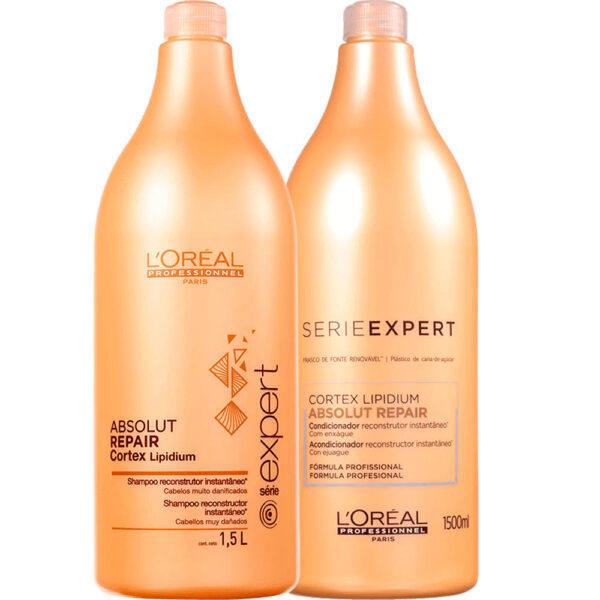 L'Oréal Professionnel Absolut Repair Cortex Lipidium - Kit de Reconstrução Duo Salão (2 Produtos)