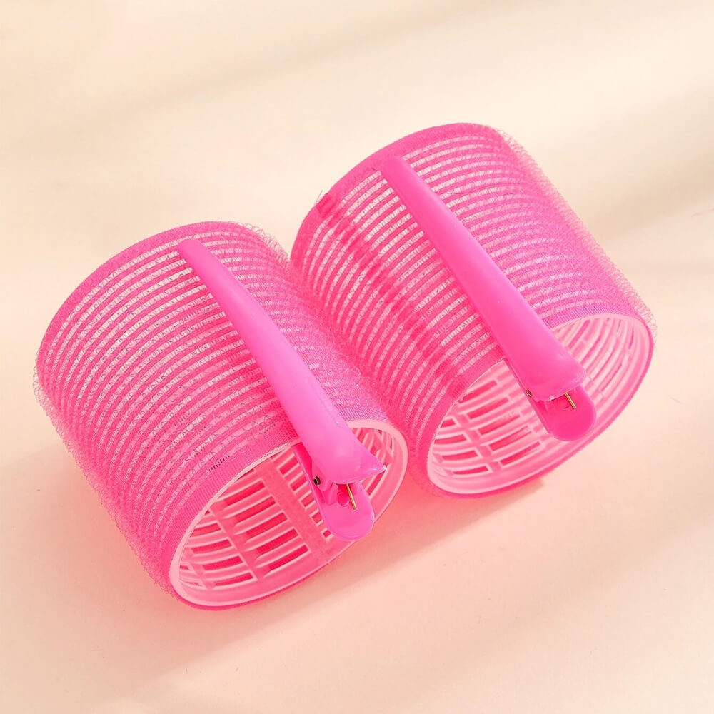 Nobrand - Kit Bobes de Cabelo com Velcro e Grampo Rosa (2 Peças) - Imagem 2