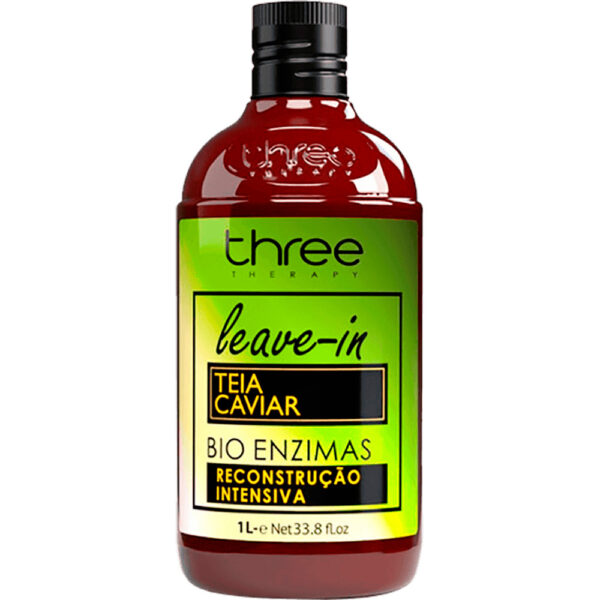Three Therapy Pantovin Teia Caviar - Leave-in Bio Enzimas Reconstrução Intensiva Salão 1L