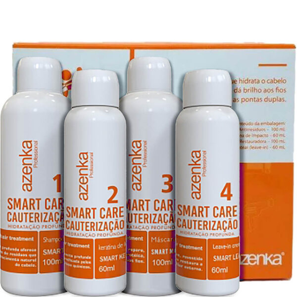 Azenka Smart Care Cauterização - Kit de Tratamento Reposição de Queratina (4 Produtos)