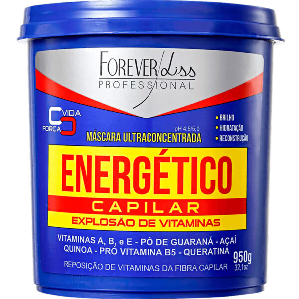 Forever Liss Energético Capilar - Máscara Explosão de Vitaminas 950g