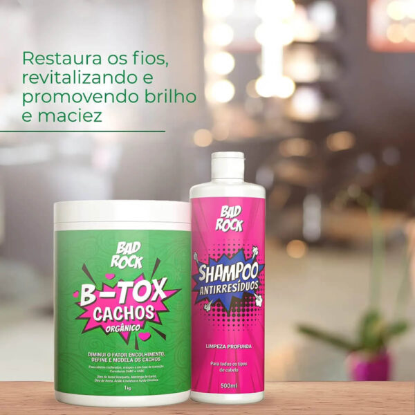 Bad Rock B-Tox Cachos - Kit Botox Orgânico Antiencolhimento Kilo (2 Produtos) - Imagem 4