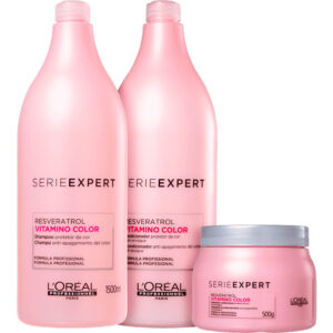 L'Oréal Professionnel Resveratrol Vitamino Color - Kit Fixador da Cor Salão (3 Produtos)