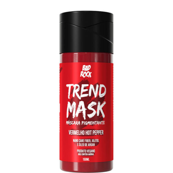 Bad Rock Trend Mask - Máscara Pigmentante Vegana Vermelho Hot Pepper 150ml