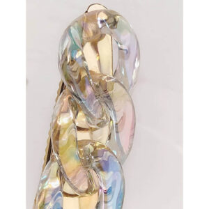 Nobrand - Kit Grampos de Cabelo Corrente Transparente Dourado (2 Peças)