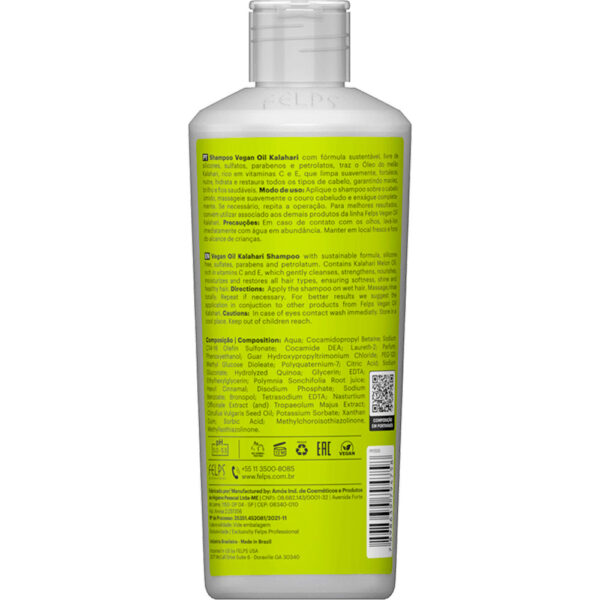 Felps Vegan Oil - Shampoo Óleo de Kalahari 300ml - Imagem 2