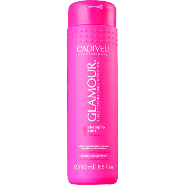 Cadiveu Glamour - Shampoo Rubi para Quimicamente Tratados 250ml