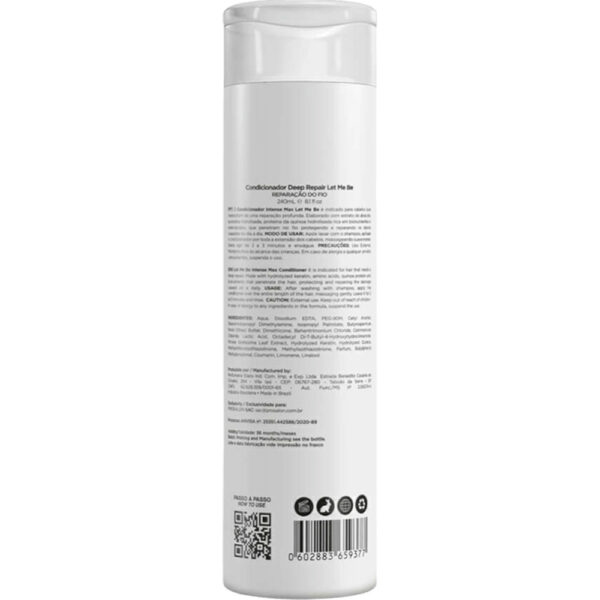 Let Me Be Intense Max - Condicionador de Reparação e Reposição Lipídica 240ml - Imagem 2
