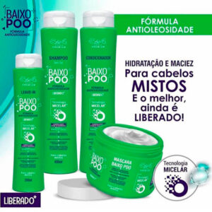 Belkit Baixo Poo - Kit Antioleosidade Cabelos Mistos (4 Produtos)
