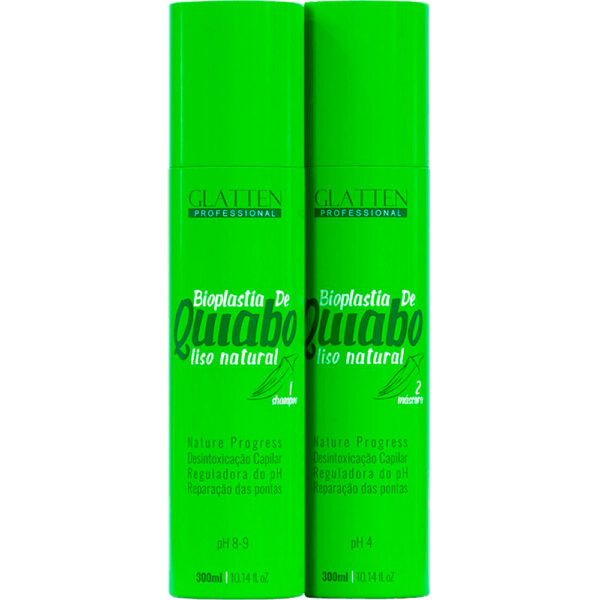 Glatten Bioplastia de Quiabo - Escova Progressiva Bioplastia de Quiabo 2x 300ml