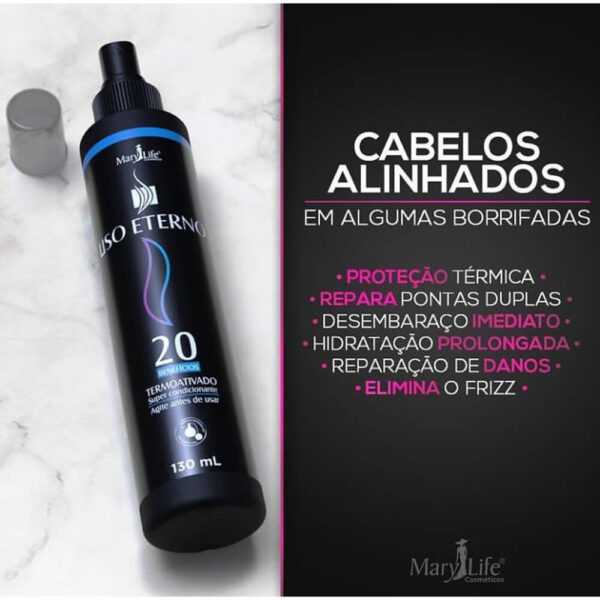 Mary Life Liso Eterno - Spray Condicionante 20 Benefícios 130ml - Imagem 3