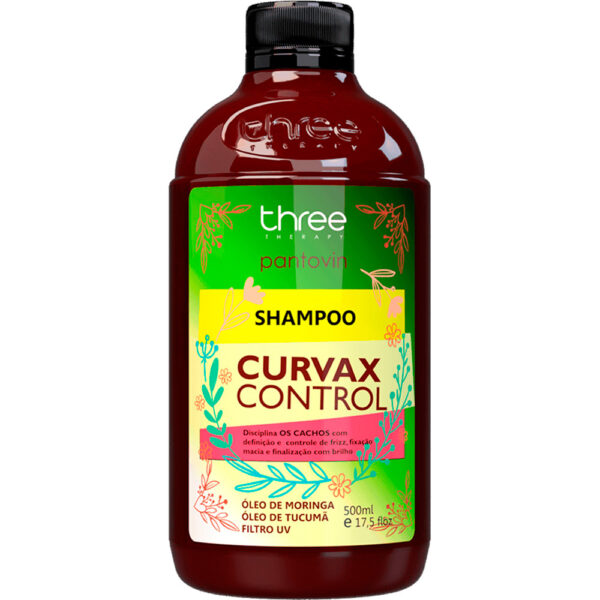 Three Therapy Pantovin Curvax Control - Shampoo para Cabelos Cacheados 500ml