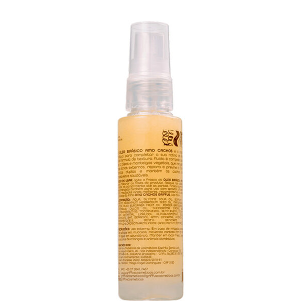 Griffus Amo Cachos - Óleo Bifásico Mix Funcional Protetor Térmico 60ml - Imagem 2