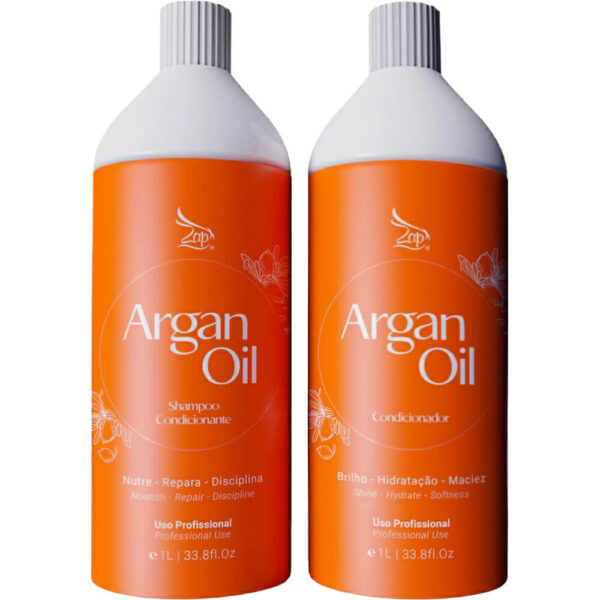 Zap Argan Oil - Kit Pós Química Lavatório Salão Duo (2 Produtos)