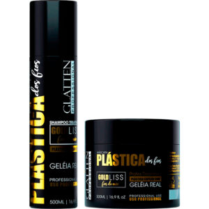 Glatten Plástica dos Fios - Kit 100% Liso Química Leve Duo (2 Produtos)
