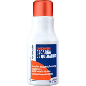 For Beauty Recarga de Queratina - Condicionador Pós Química com Colágeno 300ml