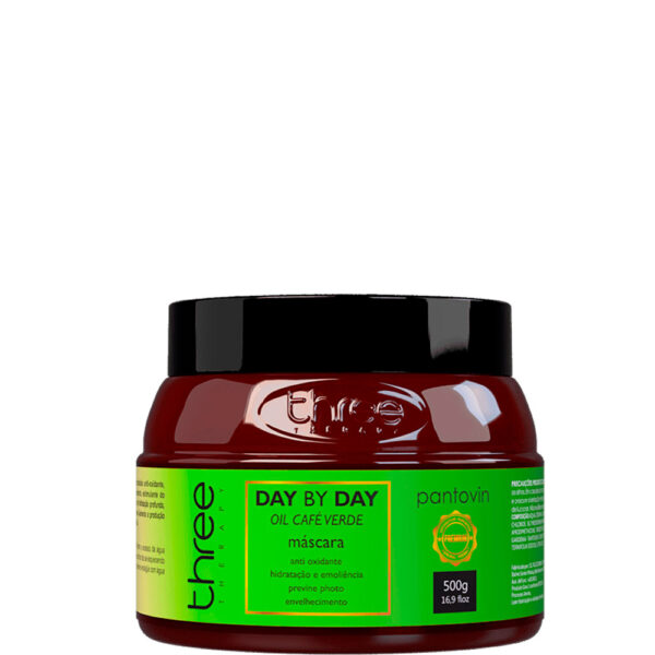 Three Therapy Pantovin Day by Day - Máscara Hidratante Óleo de Café Verde 500g