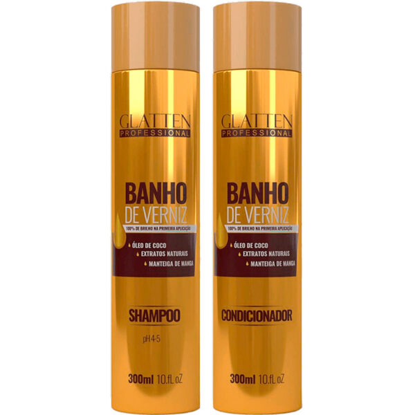 Glatten Banho de Verniz - Kit de Brilho Duo (2 Produtos)