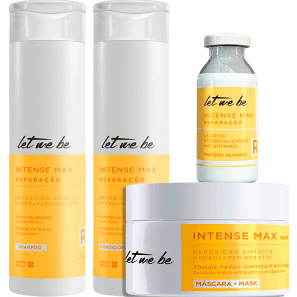 Let Me Be Intense Max - Kit de Reparação e Reposição Lipídica Booster (4 Produtos)