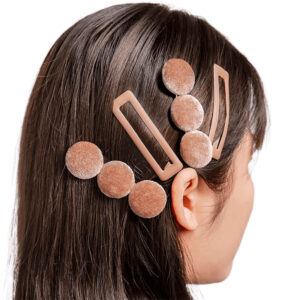 Nobrand - Kit Grampos de Cabelo Geométricos Nude (4 Peças)