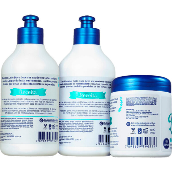 Retrô Leite Doce - Kit Hidratante Proteína do Leite Trio (3 Produtos) - Imagem 2