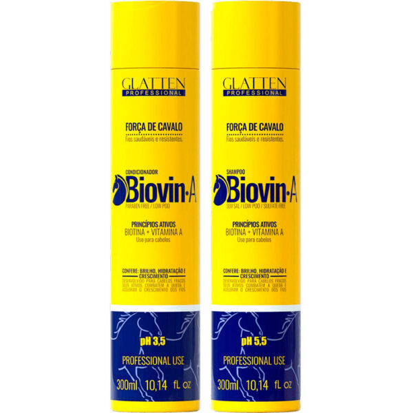 Glatten Biovin A - Kit de Crescimento Biotina + Vitamina A Duo (2 Produtos)