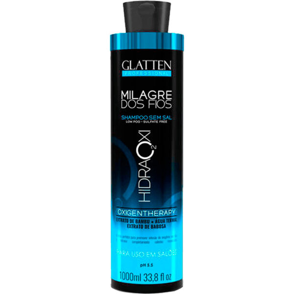 Glatten Milagre dos Fios HidraOxi - Shampoo Terapia de Oxigênio 1L