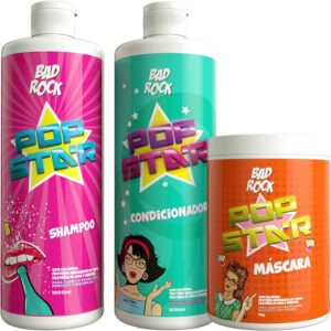 Bad Rock Pop Star - Kit Cabelos Ressecados Salão Trio (3 Produtos)